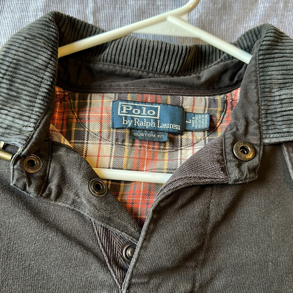 Polo Ralph Lauren Men’s Lg. Motorcycle Riders. Patching long sleeve heavy shirt.